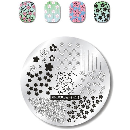 Nail Art Tools Stamping Stainless Steel Designs Shiny Pattern Stencils 5.5x5.5cm