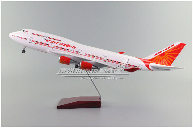 1:150 47CM AIR INDIA BOEING 747-400 Passenger Airplane Landing Gear Resin Model