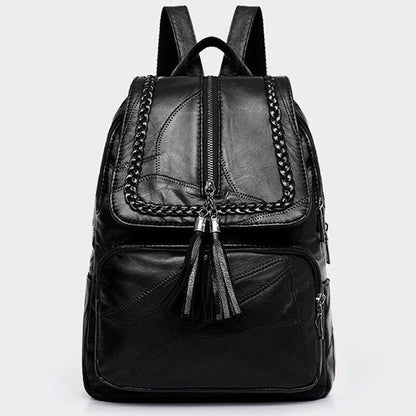 Backpack School Bag Black Waterproof Traveling Shoulder Bag 25*34*13/28*12*31 CM