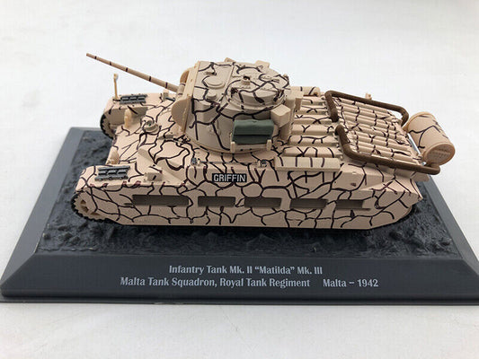1/43 British Vickers Mk.II Infantry Military Tank1942 Malta Alloy Model Finished