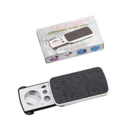 30X 60X 90X Portable Slide LED Light Jewelry Magnifying Glass Magnifier Loupe ww
