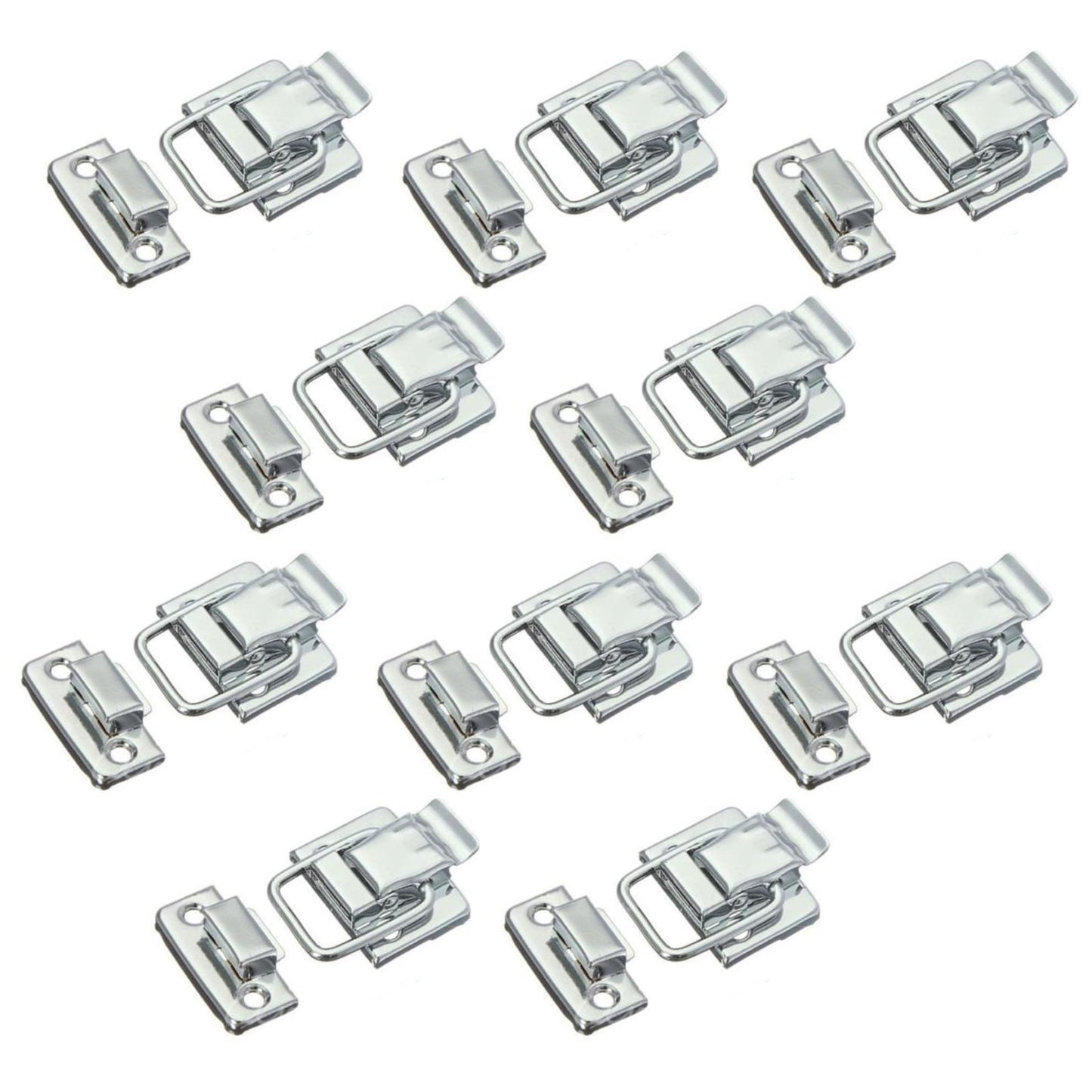 10Pcs Stainless Fastener Toggle Latch Catch Case Suitcase Box Chests Trunk Lock