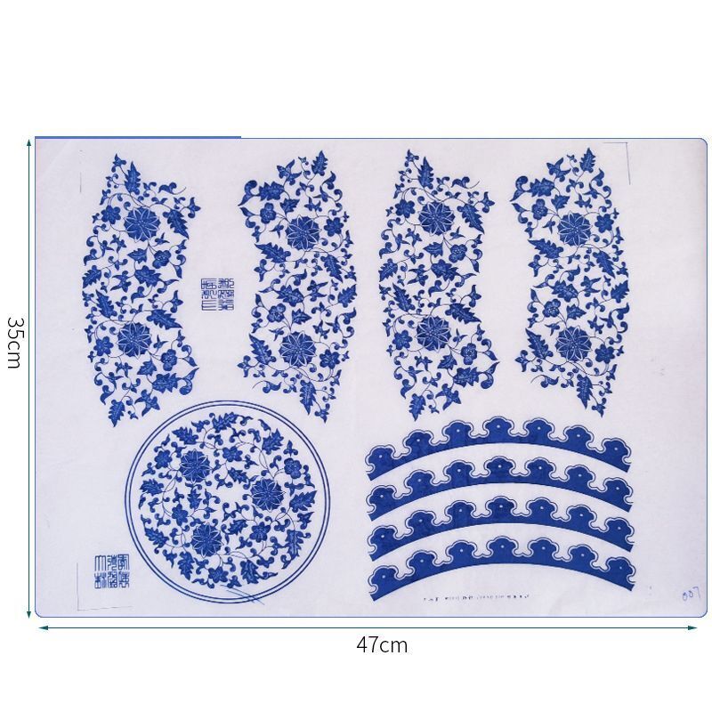 Ceramic Clay Transfer Paper Underglaze Colored Flower Decal Pottery Tool 47x35cm