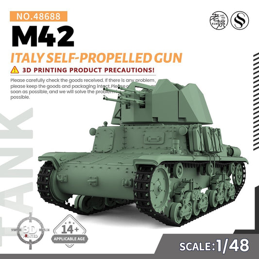 SSMODEL SS48688 1/48 Military Model Kit Italy M42 Self-Propelled Gun