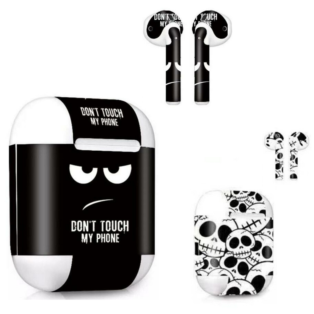 Protector Calcomania de Vinylo Forro Para Audifonos Auriculares Aairpods 1/2