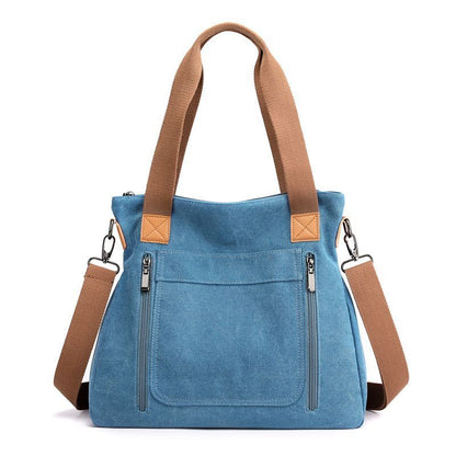 Canvas Shoulder Bag Fashion Large Capacity Crossbody Purse Polyester Handbags