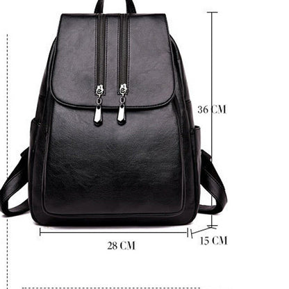 Women's Leather Backpack Travel Backpack School Bags Teenager Girl Birthday Gift