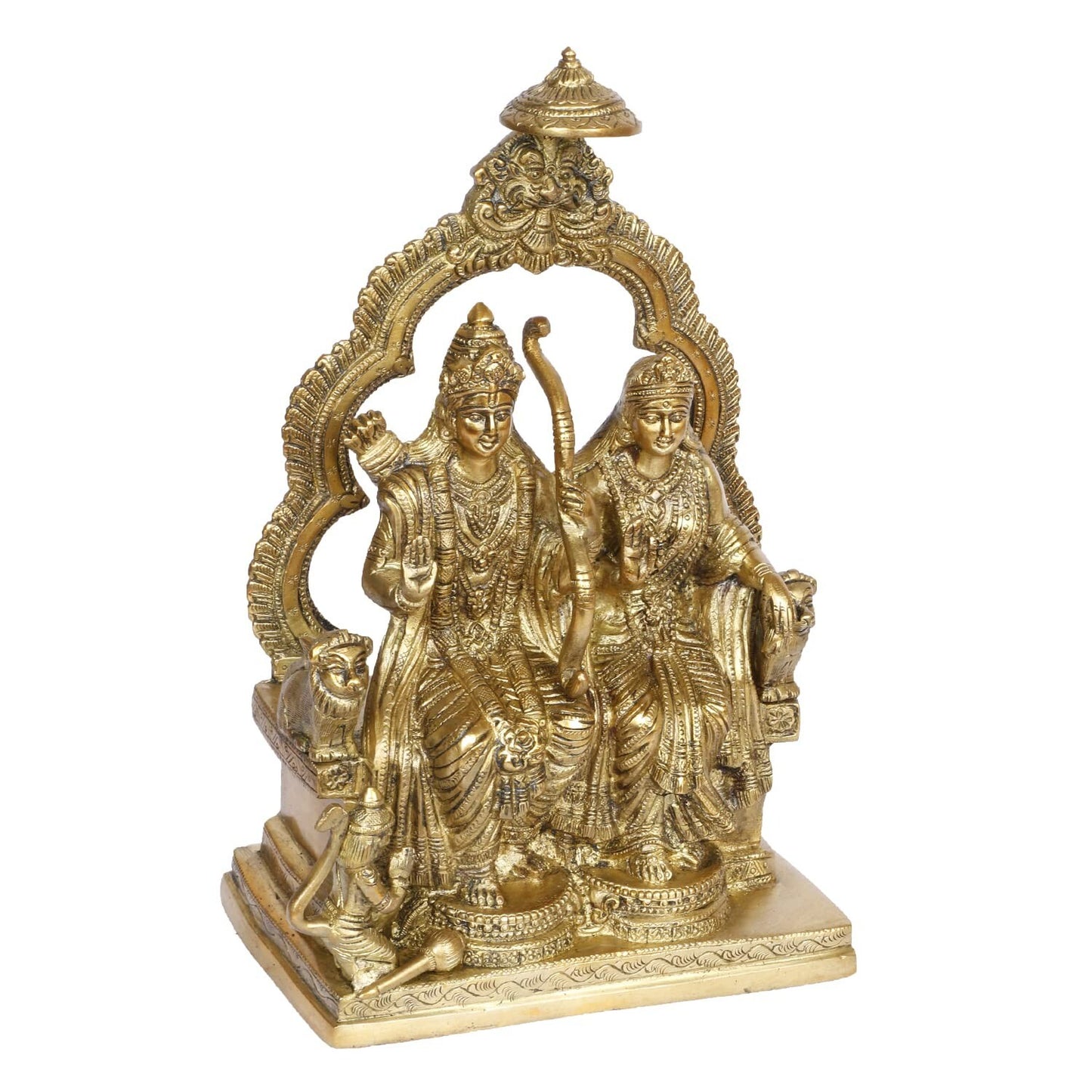 Ram Darbar Lord Ram Darbar with Sita Brass Statue Figurine Sculpture