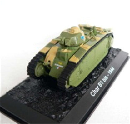 Amer France WWII Char B1 bis 1944 1/72 DIECAST Tank Pre-builded Model