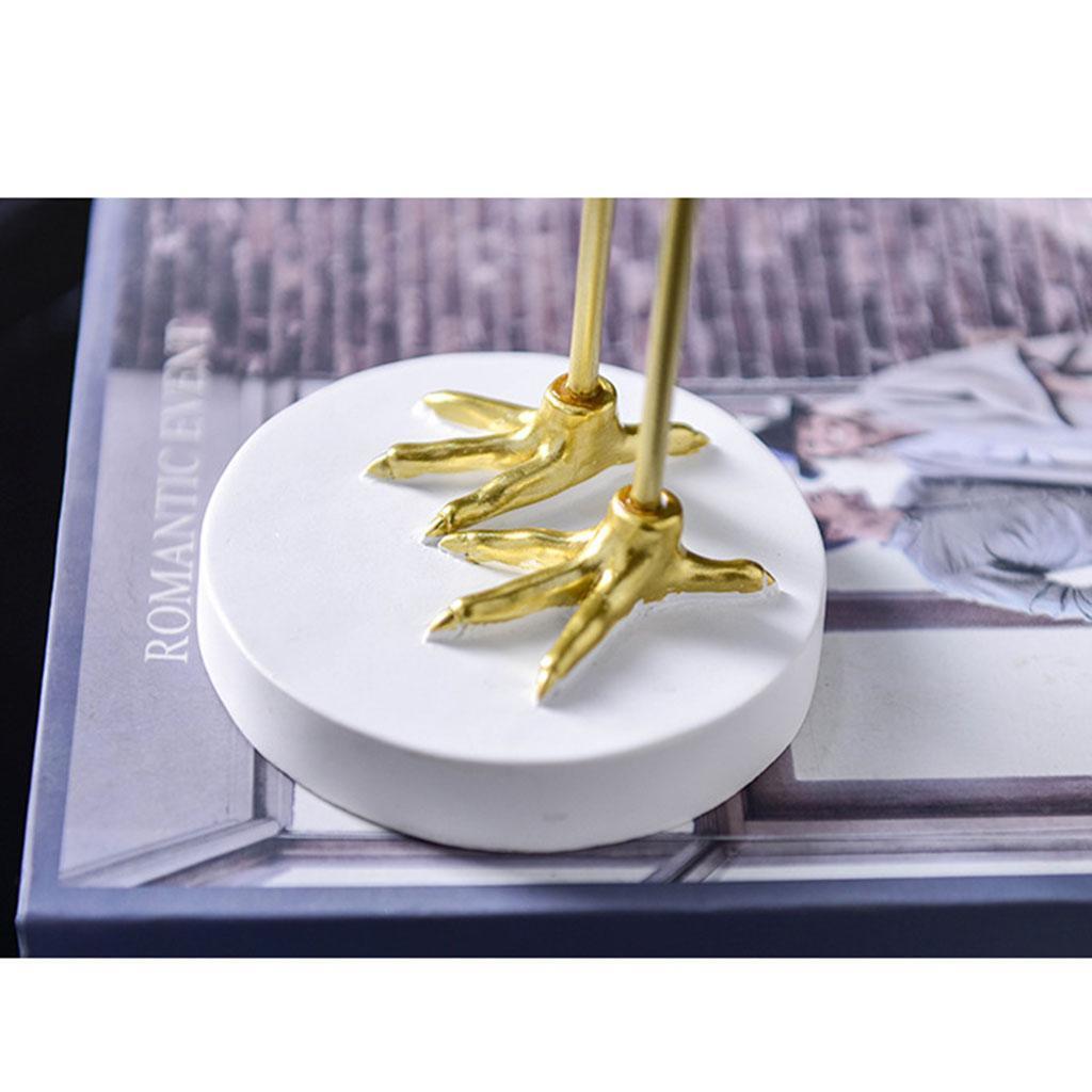 White Crane Birds Statue Sculpture Resin Home Decor Ornament A