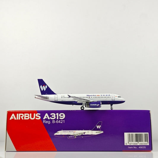 1:400 NG Models West Air Airbus A319 B-6421 Diecast Aircraft Plane Model