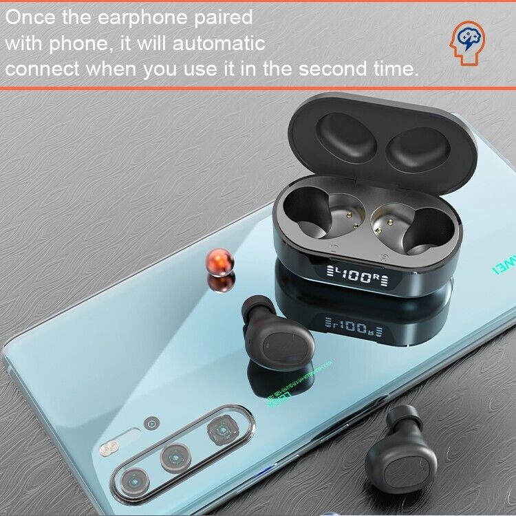 Bluetooth Headset 5.0 TWS Wireless Earphones Earbuds Headphones Stereo Ear Hook