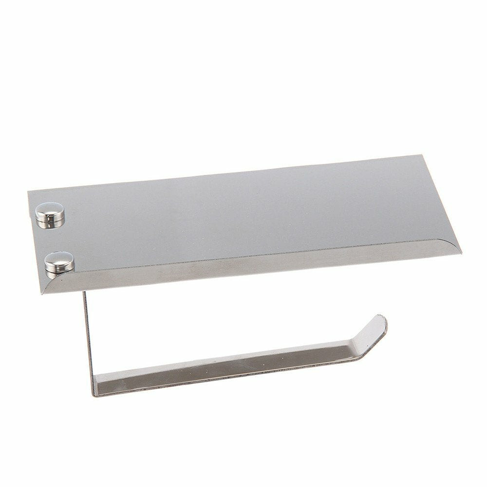 Wall Mountable Stainless Steel Toilet Paper Holder with Smartphone Shelf