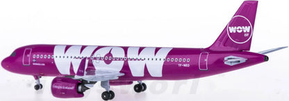 1:400 AeroClassics WOW Air AIRBUS A320neo Passenger Airplane Diecast Plane Model