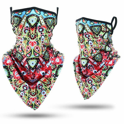 Printed Bandana Cycling Ear Face Mask Neck Gaiter Hunting Running Scarf 26*42 CM