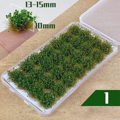 Artificial Grass 28Pcs Self-Adhesives Static Tufts Miniature Scenery Wildflowers