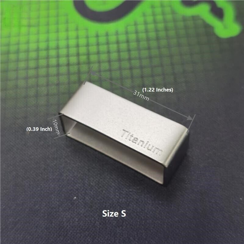 Pure Titanium Belt Loop Keeper Strap Ring Men's Belt Buckle Matte Leather Craft