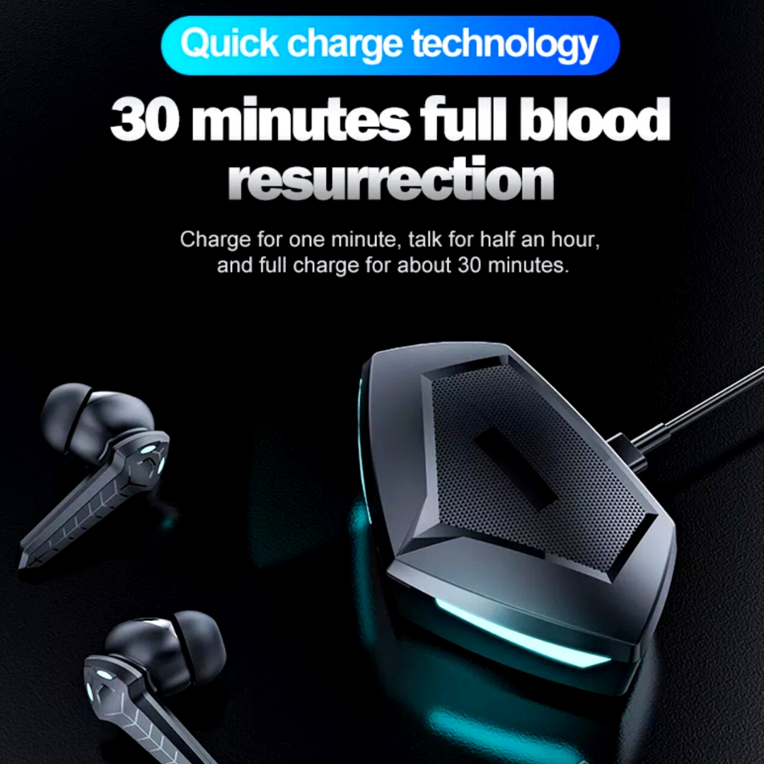 Headphones Wireless Earbuds Bluetooth Headset True Black in ear Dual Gaming US*