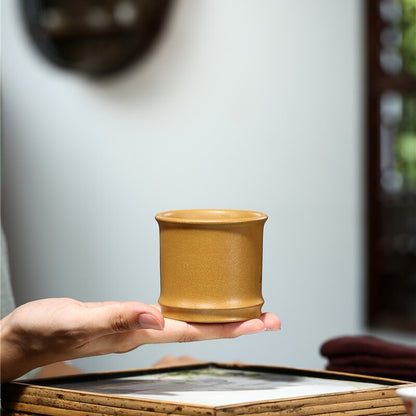 150ml real yixing zisha duan clay tea cup master cup Chinese character carved