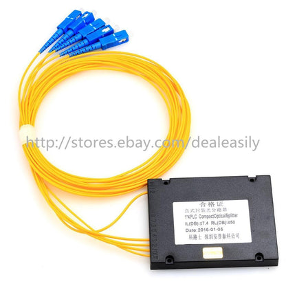 1*4 PLC Fiber Optical Splitter SC Connector Fiber Optic Branching Device Tool