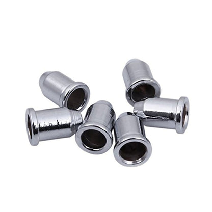 6PCS Guitar Through Body Ferrules Replacement Metal String Bushing For Electric