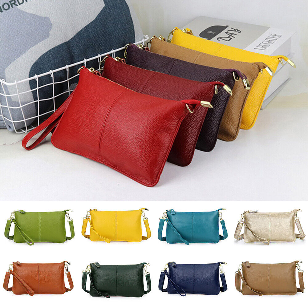Women Genuine Leather Clutch Messenger Handbag Crossbody Shoulder Bag Purse