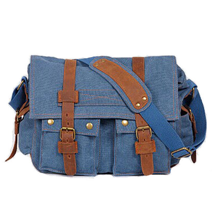 Men Canvas Shoulder bag Satchel School Shoulder Messenger Bag Postman Corss Body