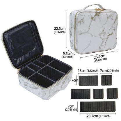 Pattern Cosmetic Bag Partition Multi Functional Traveling Storage Makeup Cases