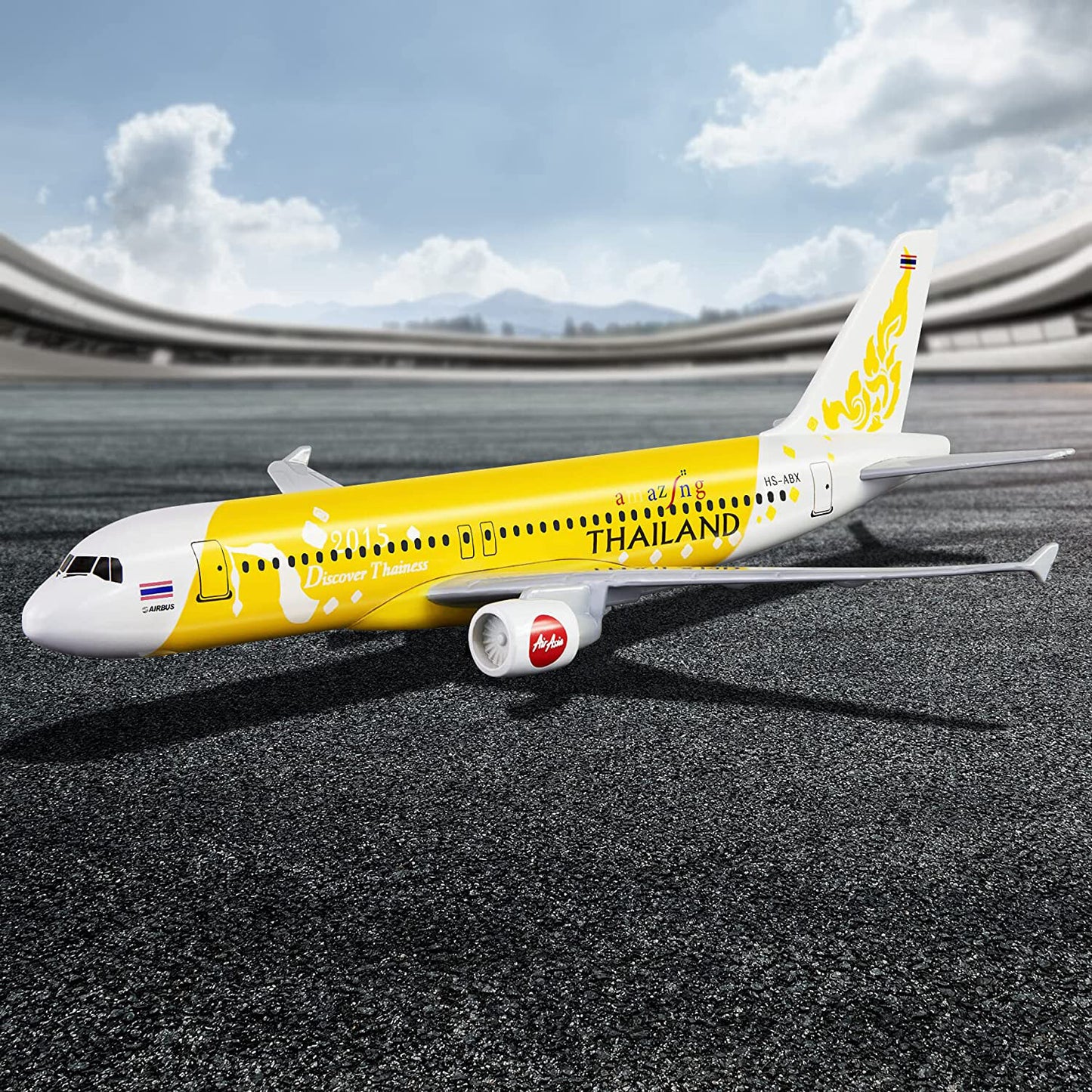 1:400 16cm Air Thailand A320 Airplane Model Alloy Simulation Airliner Ornaments