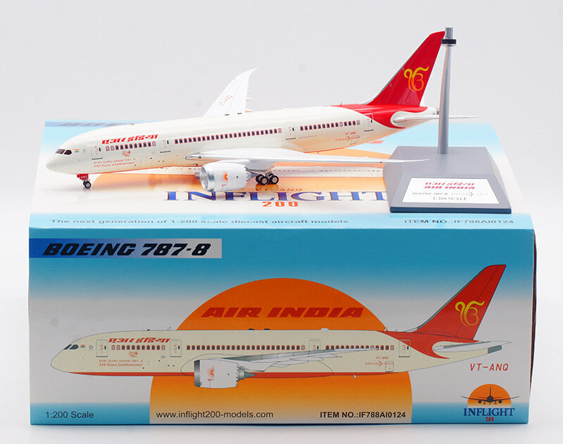 1:200 InFlight AIR INDIA BOEING 787-8 Passenger Airplane Diecast Aircraft Model