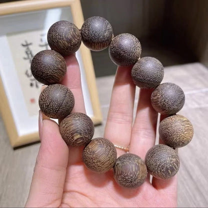 20mm Beads Natural Grade A Agarwood Men Woman Bracelet Buddha Lucky Prayer Beads