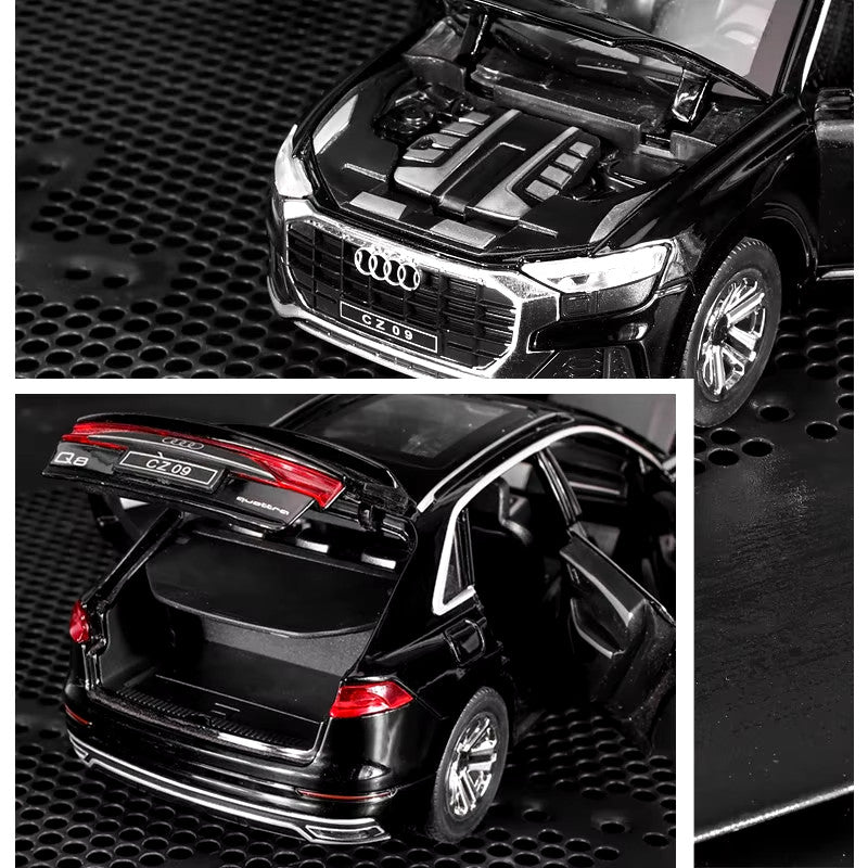 1:24 AUDI Q8 SUV Alloy Car Model Diecast Metal Vehicles Car Model High Simulatio