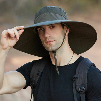 15CM Big Wide Hat Fisherman Solid Waterproof Sunshade Fishing Cap Sport Hiking