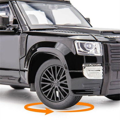 1:24 Land Rover Defender CLR Diecast Model Car Vehicle Toy Sound Light Modified