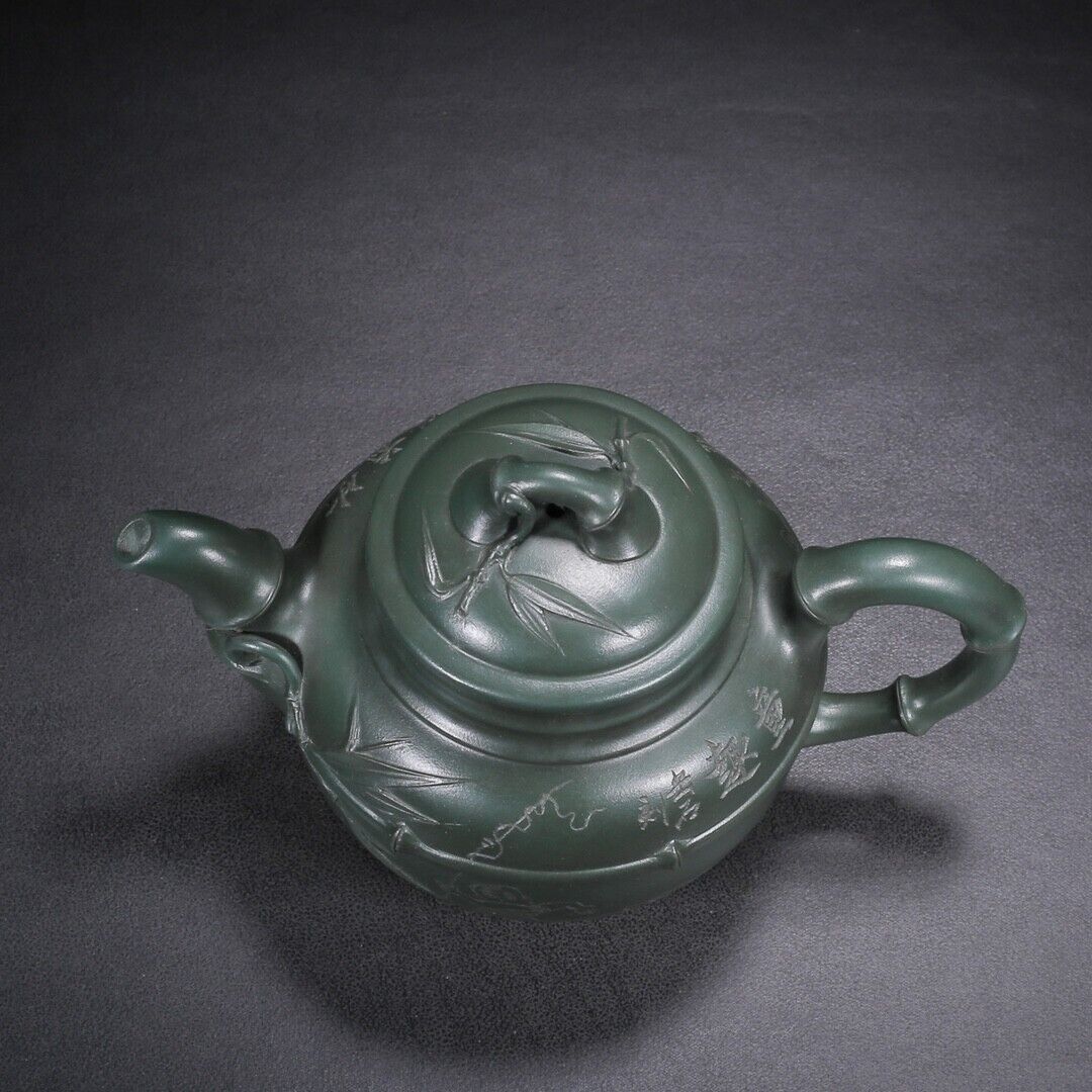 Chinese Yixing Zisha Clay Handmade Exquisite Teapot （竹韵 底款：金鼎商标 ）