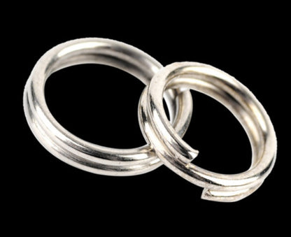 100Pcs 7-10mm Stainless Steel Round Split Rings Small Double Ring Jewelry Making