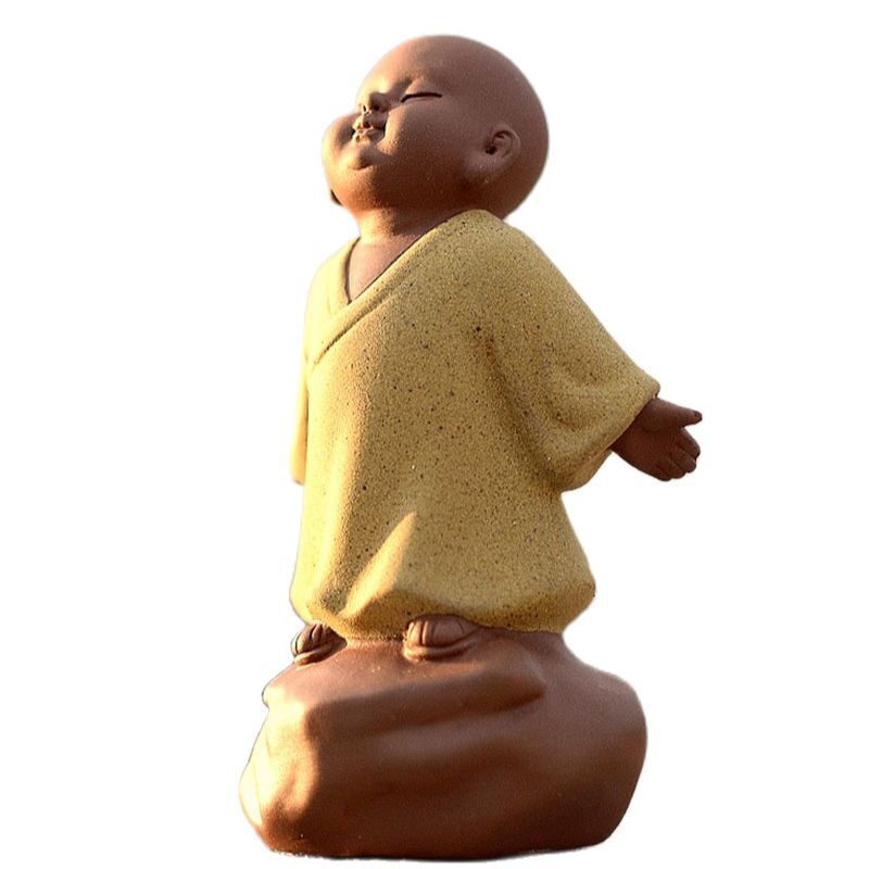 Purple Clay Teapets Handmade Monk Tea Play Chinese Tea Set Decoration