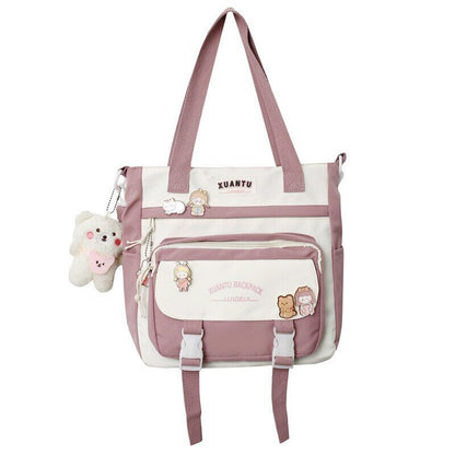 Girls Backpack Shoulder Bags Pockets School Bag Teenage Girls Kawaii Backpack