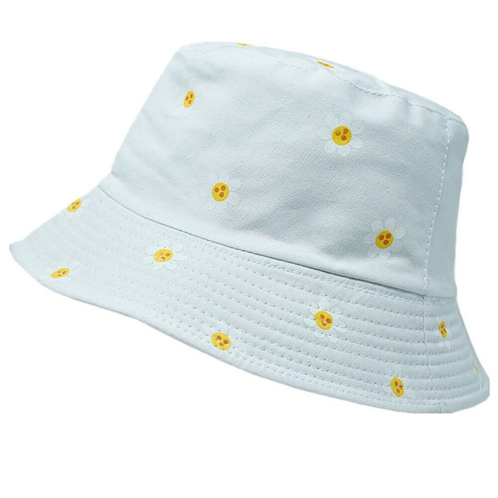 Unisex 100% Cotton Bucket Hat Boonie Hunting Fishing Outdoor Reversible Cap