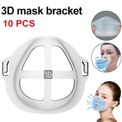 3D Face Mask Bracket Mouth Separate Inner Stand Holder Breathing Space 10PCS US