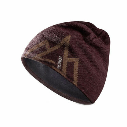 Winter Hat Wool Knitted Windproof Thick Warm Outdoor Sport Skiing Snowboarding