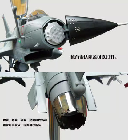 1:16 97CM China J-10 Fighter Plane Army Airplane Diecast Military Aircraft Model