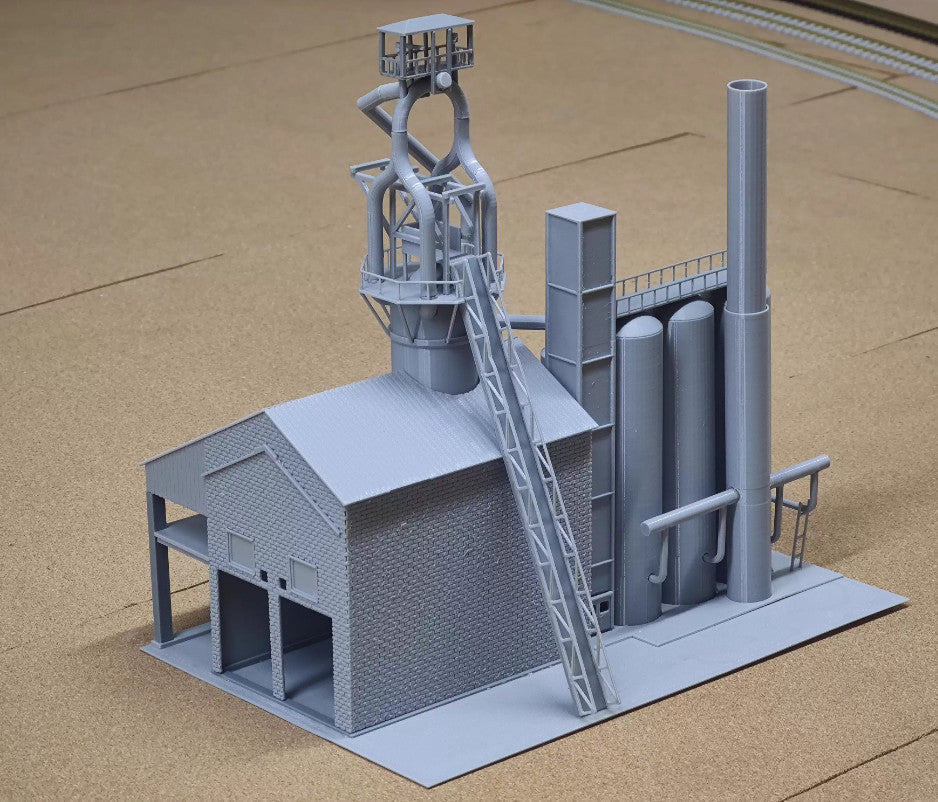 N scale 1:160 train model scene Steel Factory Chemical Plant Model