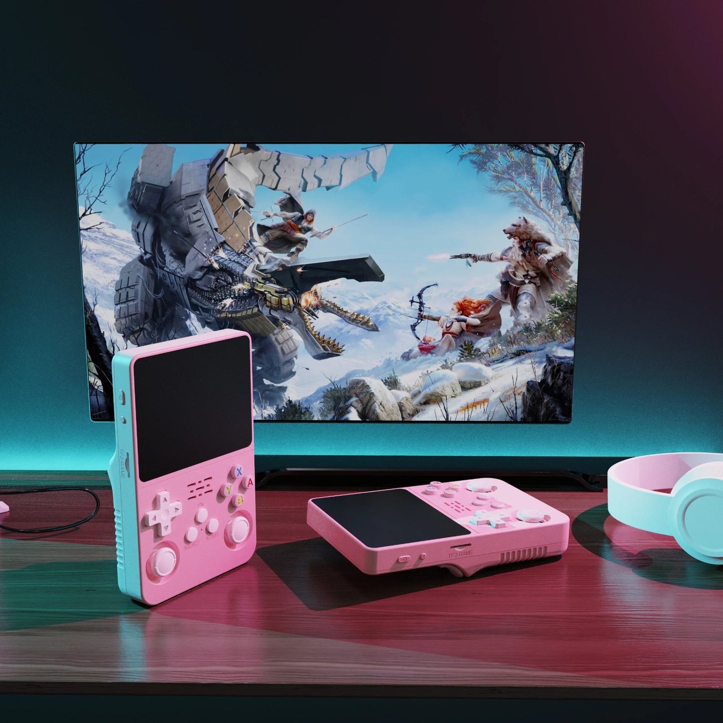 Retro Game Console Handheld Portable 8-Bit 2.5" COLOR LCD 150 Games Gift 64/128
