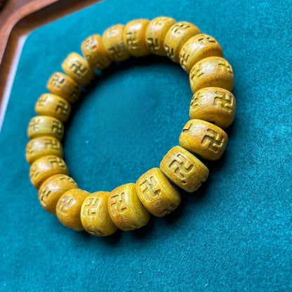 Natural 14x10mm Tibetan Tolin Main Buddha Bead Bracelet