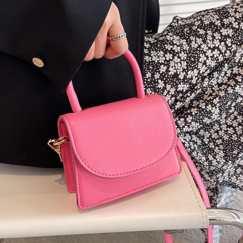 Mini Leather Flap Crossbody Bag Summer Shoulder Crossbody Bag Handbag 15*11*6 CM
