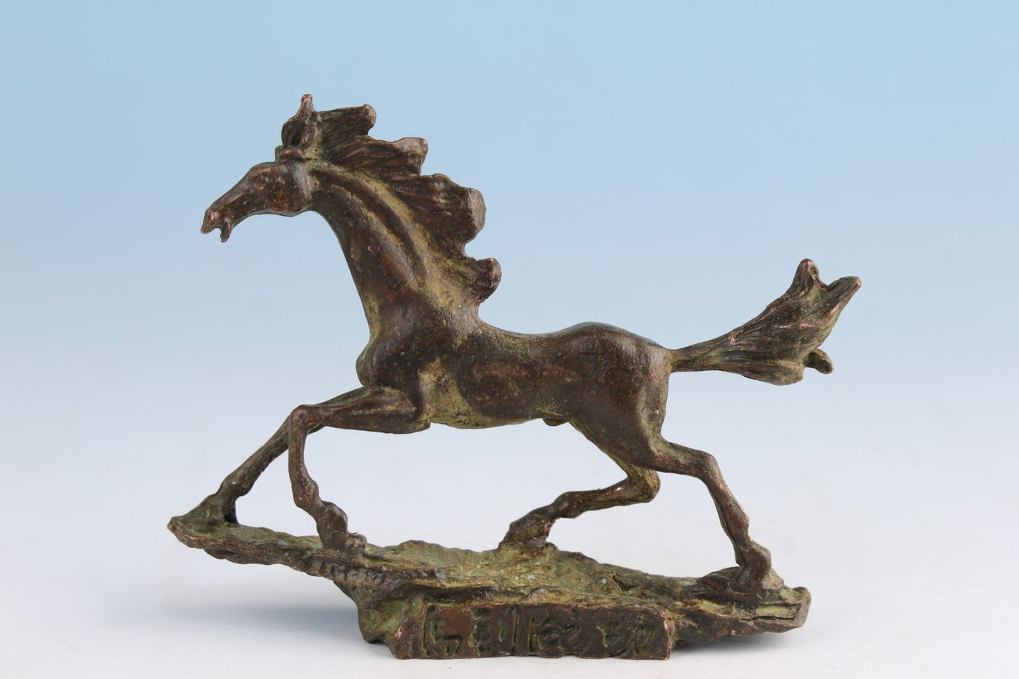 Rare Chinese bronze old horse Figure statue netsuke collectable gift tea pet