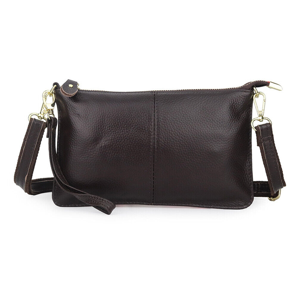 Womens Genuine Leather Clutch Messenger Handbag Crossbody Shoulder Bag Purse US