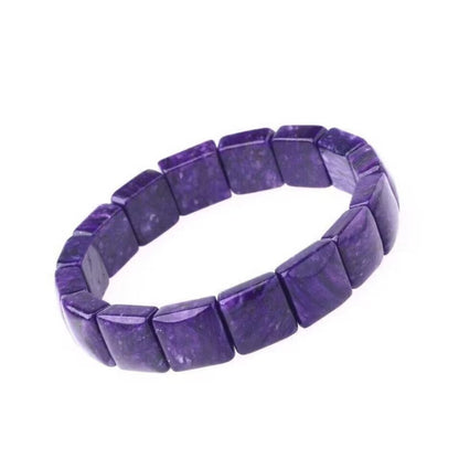 Men Women Top Quality Natural Purple Amethyst Crystal Gem Beaded Bracelet