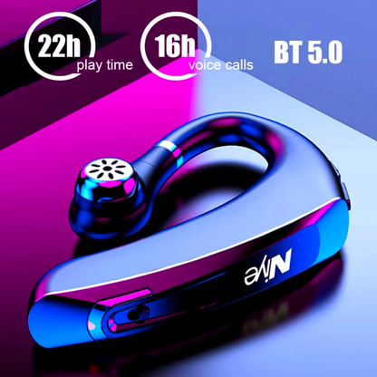 Bluetooth 5.0 Earpiece Wireless Headset Noise Cancelling Earbuds Driving Trucker